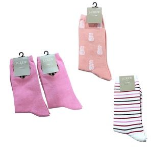 J. Crew One Size Graphic Trouser Socks Bundle of 4! NWT